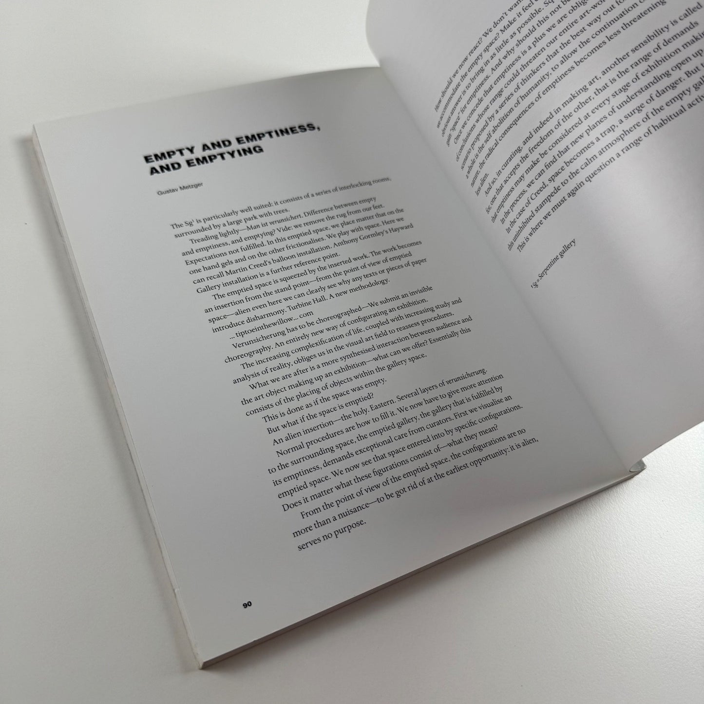 Null Object. Gustav Metzger thinks about nothing | Black Dog Publishing, 2012
