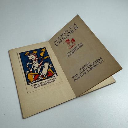 Apropos the Unicorn by Joseph Thorp | The Curwen Press c.1915