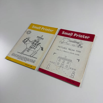 Small Printer x 2 issues nos 21 and 22 for September and October 1966, includes article on type art
