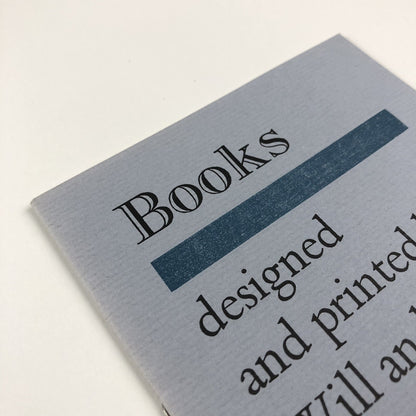 Rampant Lions Press Books designed and printed by Will and Sebastian Carter, 1984