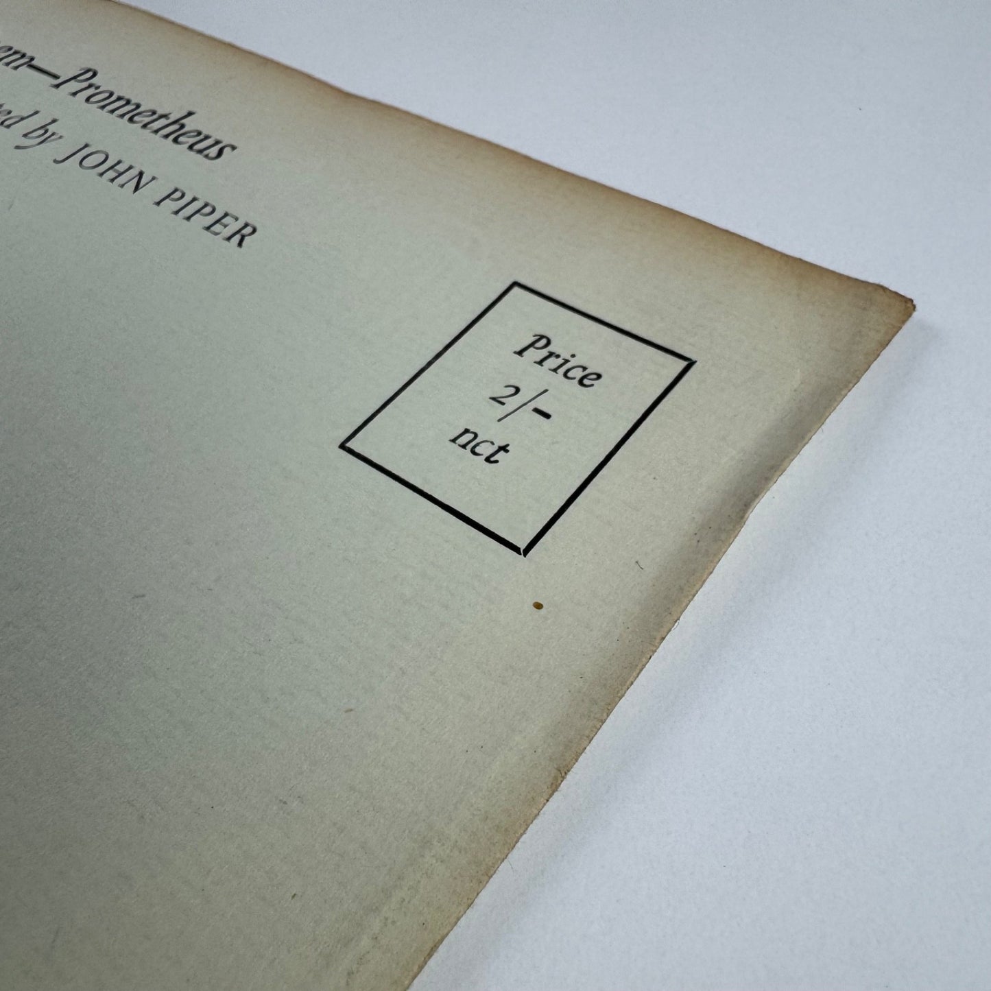 An Ariel Poem - Prometheus by Edwin Muir illustrated by John Piper, Faber & Faber, 1954 unopened envelope