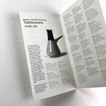 Lucie Rie & Hans Coper – Potters in Parallel | Barbican gallery guide, 1997