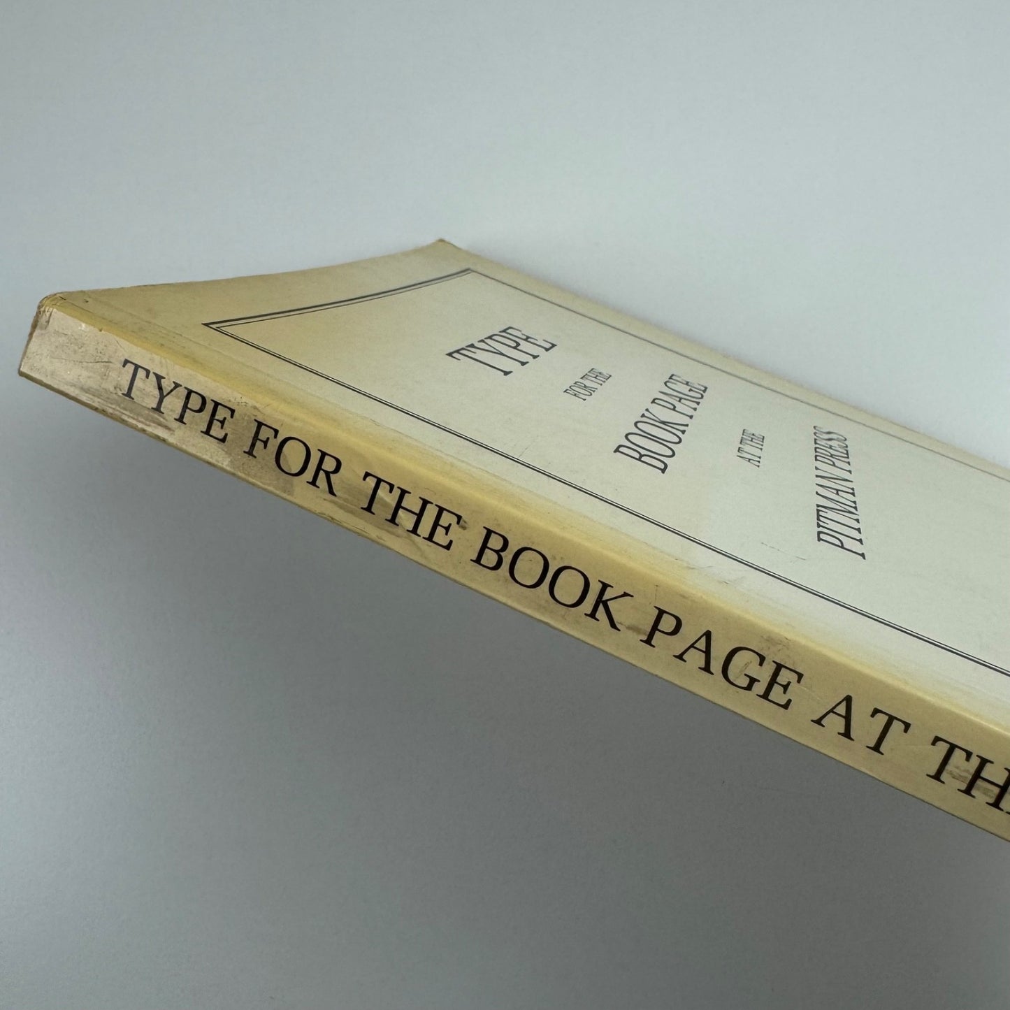 Type for the book page at the Pitman Press ed Leonard Chave Hamish Hamilton 1984