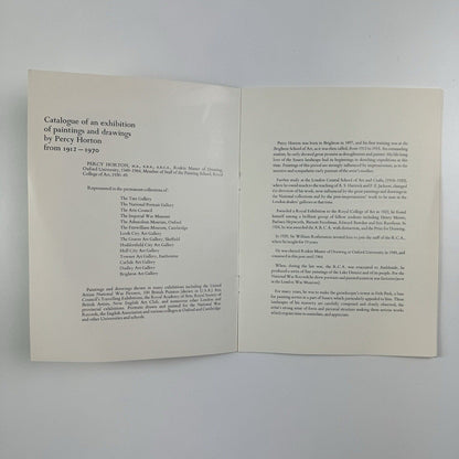 Percy Horton paintings & drawings 1912-1970 | Kemp Town Gallery, 1973