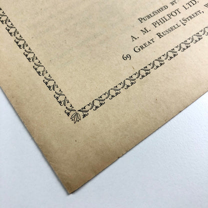 Prospectus for Nala & Damayanti by Norman M. Penzer | A.M. Philpot Ltd | Undated, presumed to be c.1926