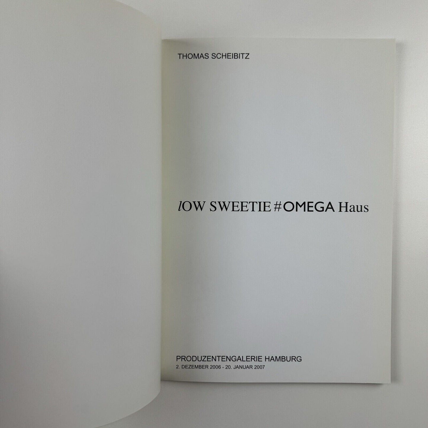 Thomas Scheibitz. Low sweetie Omega Haus | Produzentengalerie, Hamburg, 2006
