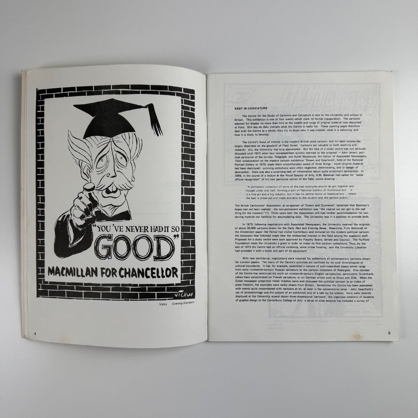 Getting them in Line exhibition of caricature in cartoon University of Kent 1975