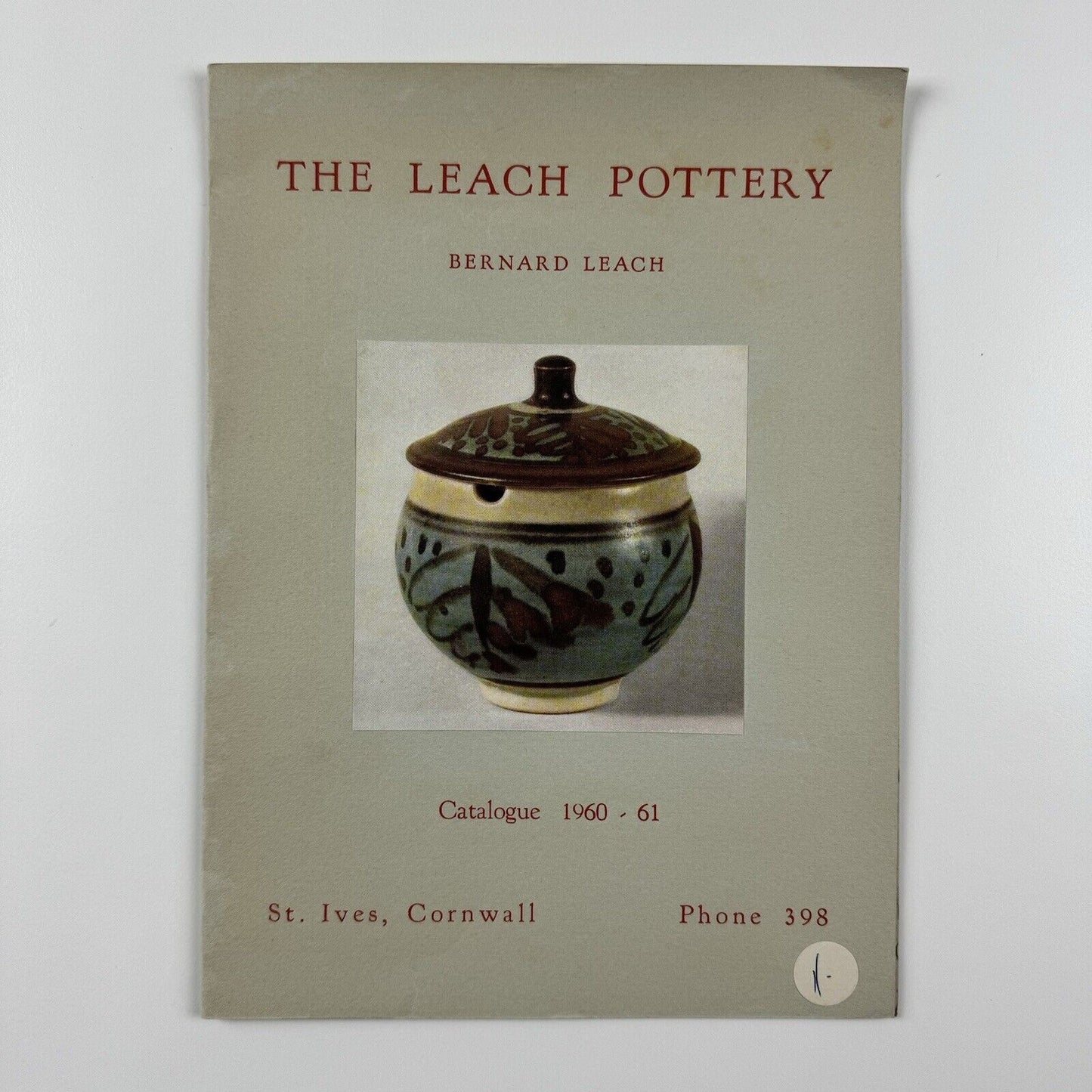 The Leach Pottery – Bernard Leach | Catalogue 1960-61