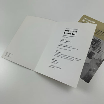 Private view invite & flyer – Barbara Hepworth by the Sea | De La Warr Pavilion, 2001