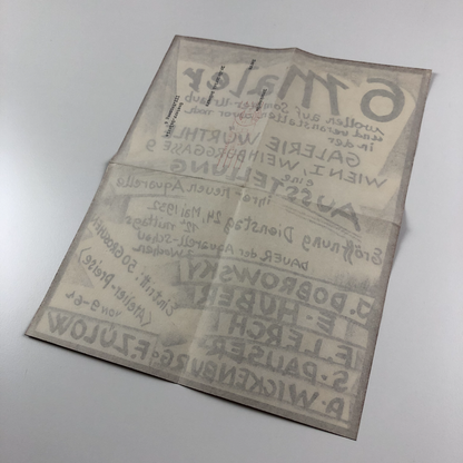 Small poster to accompany the exhibition 6 Maler, at Galerie Würthle | Very rare, 1932
