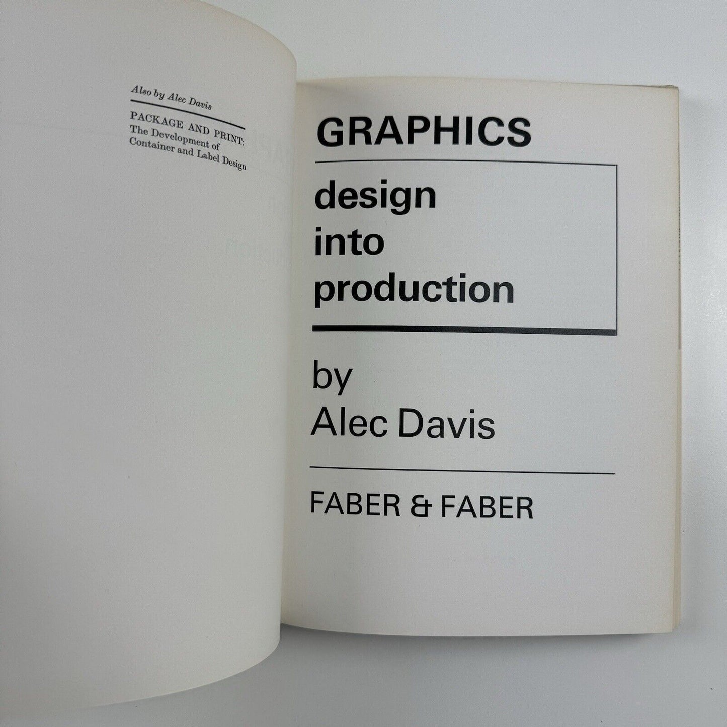 Graphics design into production by Alec Davis | Faber & Faber, 1973