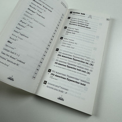 Linotype-Hell | Type overview – PostScript Typefaces for Electronic Publishing, 1993 booklet