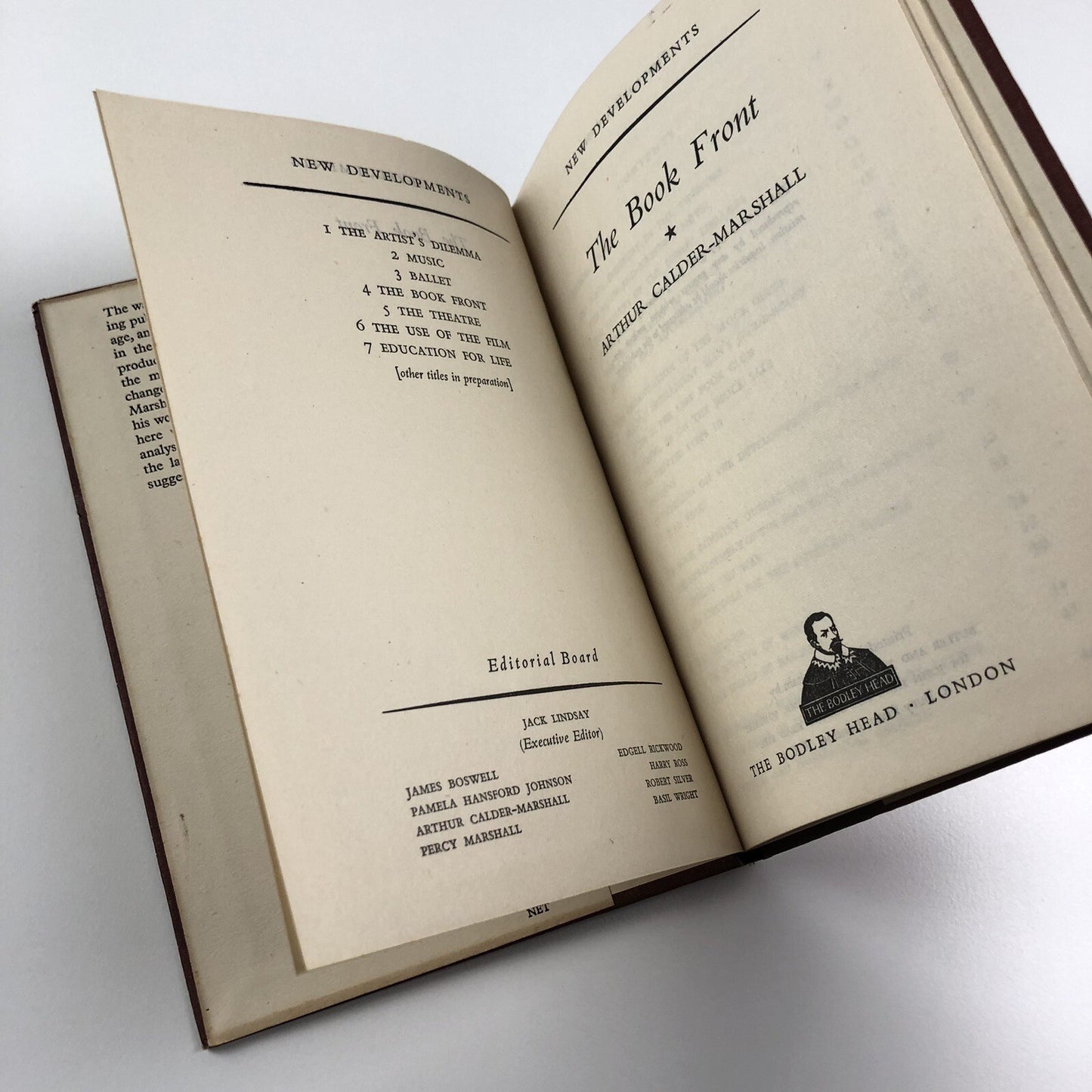 The Book Front New Developments by A. Calder-Marshall | The Bodley Head, 1947