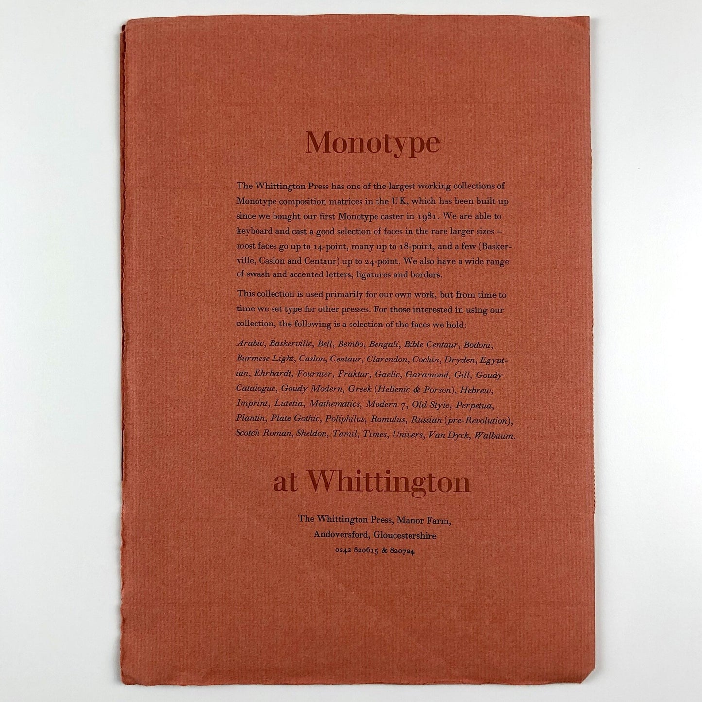 Books Coming From The Whittington Press: 1988, 1989, 1990 prospectus