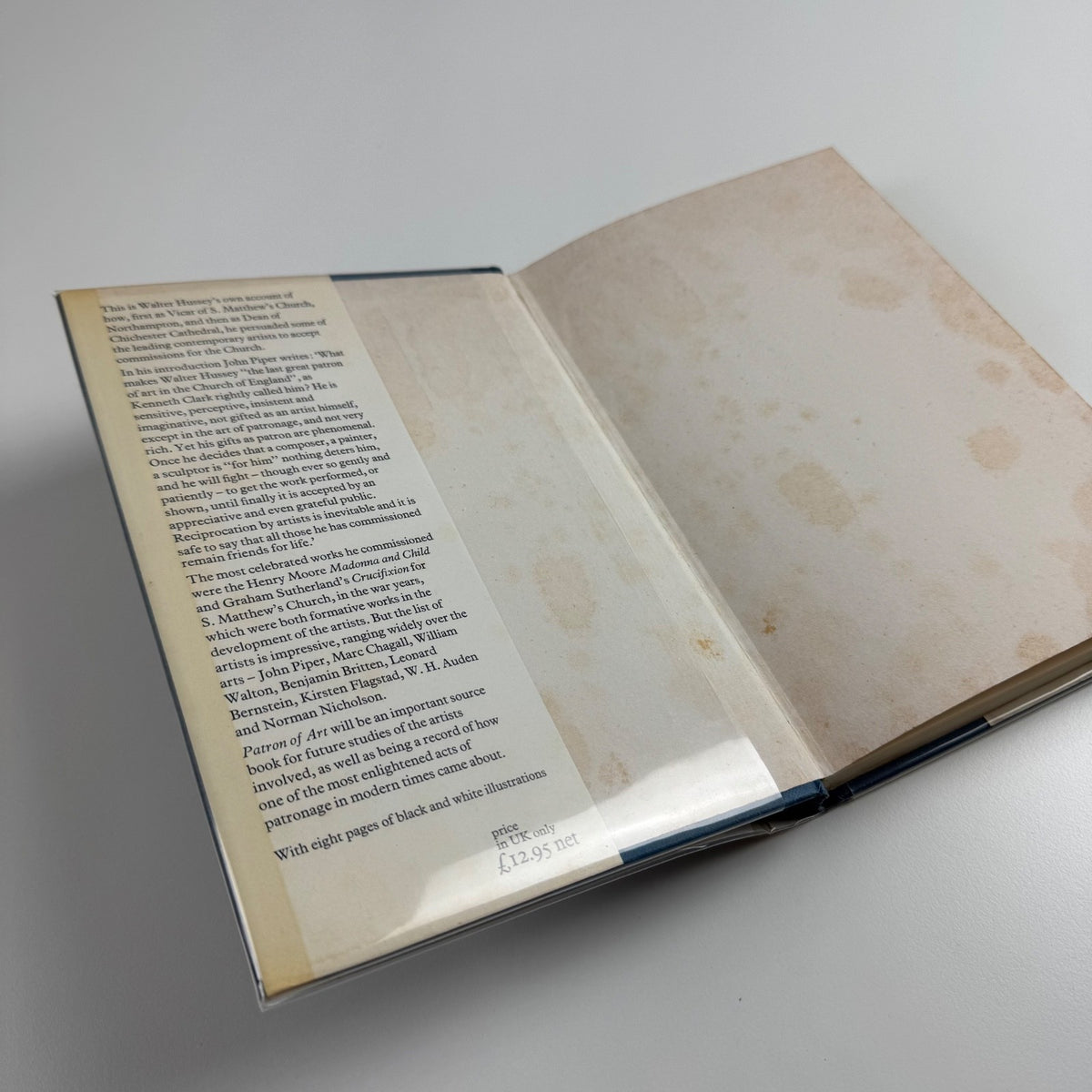 Patron of Art. The revival of a great tradition among modern artists by Walter Hussey. Foreword by John Piper | Weidenfeld & Nicolson, 1985