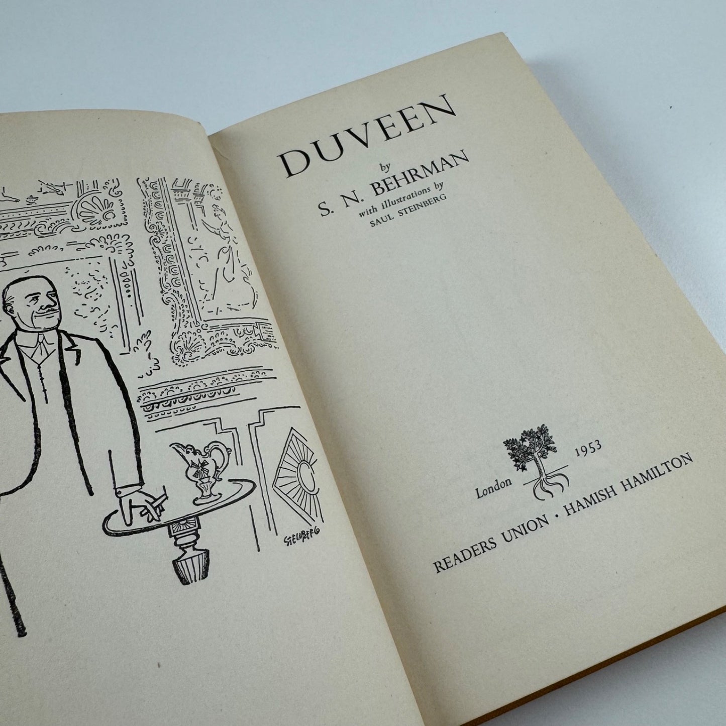 Joseph Duveen by S.N. Behrman | Readers Union, 1953 illustrations by Saul Steinberg