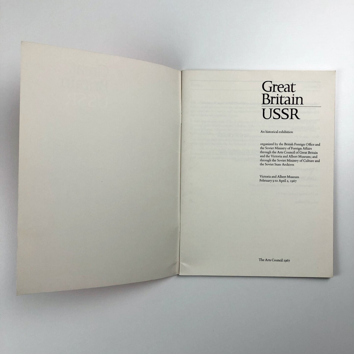 Great Britain USSR. An historical exhibition | Arts Council V&A catalogue, 1967