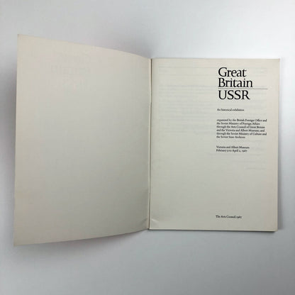 Great Britain USSR. An historical exhibition | Arts Council V&A catalogue, 1967