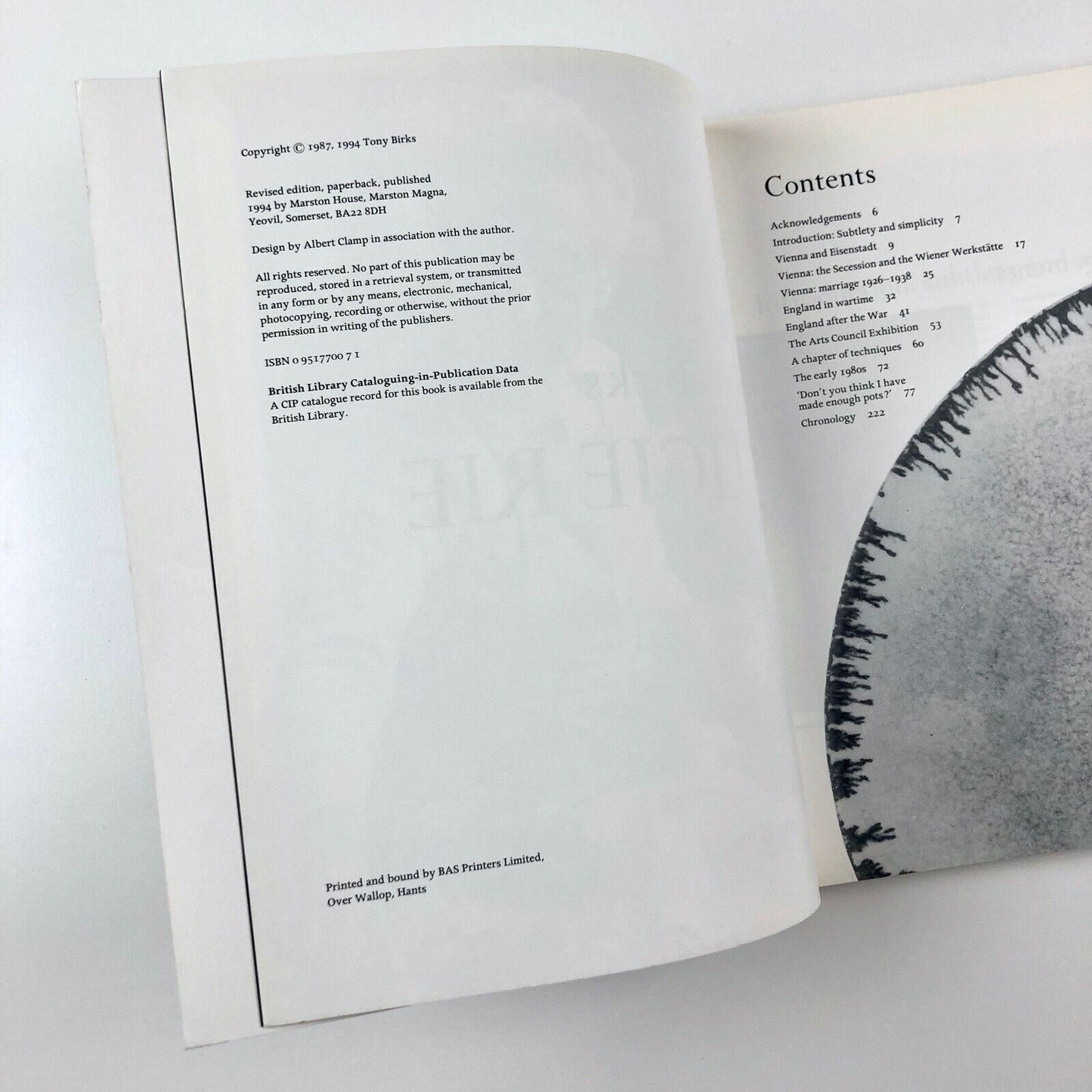 Lucie Rie by Tony Birks | Marston House Press | 1994 revised softback edition