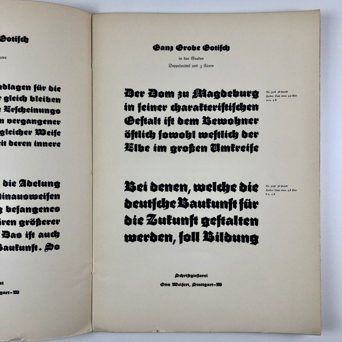 Ganz Grobe Gotische type specimen booklet | Otto Weisert Schriftgiesserei, 1930s | Friedrich Hermann Ernst Schneidler