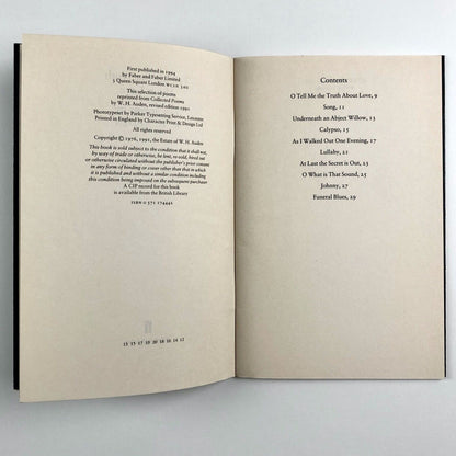 Tell Me The Truth About Love – W.H. Auden | Four Weddings and a Funeral | Faber & Faber, 1994