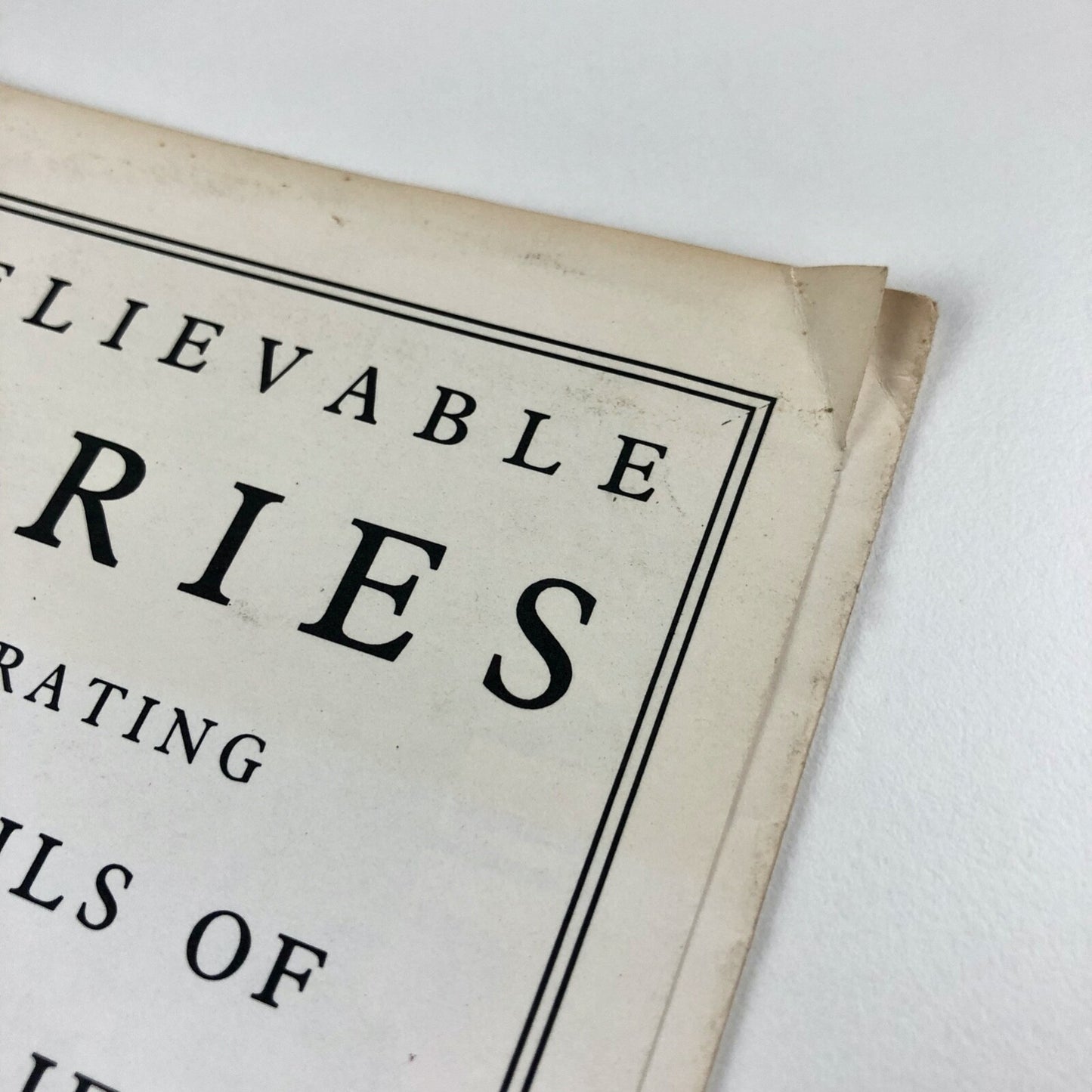 Unbelievable stories incorporating the travails of Blind Bifford Jelly | John Yeadon | Folded sheet, 1988