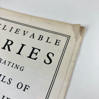 Unbelievable stories incorporating the travails of Blind Bifford Jelly | John Yeadon | Folded sheet, 1988