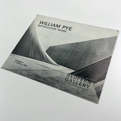 William Pye. Installation Work | Redfern Gallery promotional card 1975