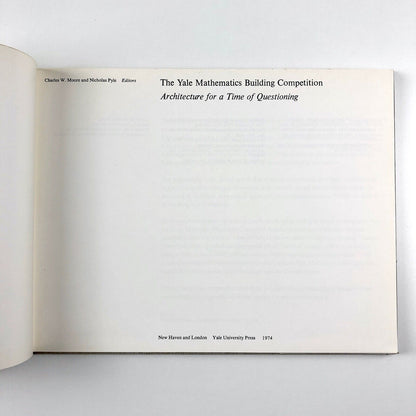 The Yale Mathematics Building Competition | Yale University Press, 1974