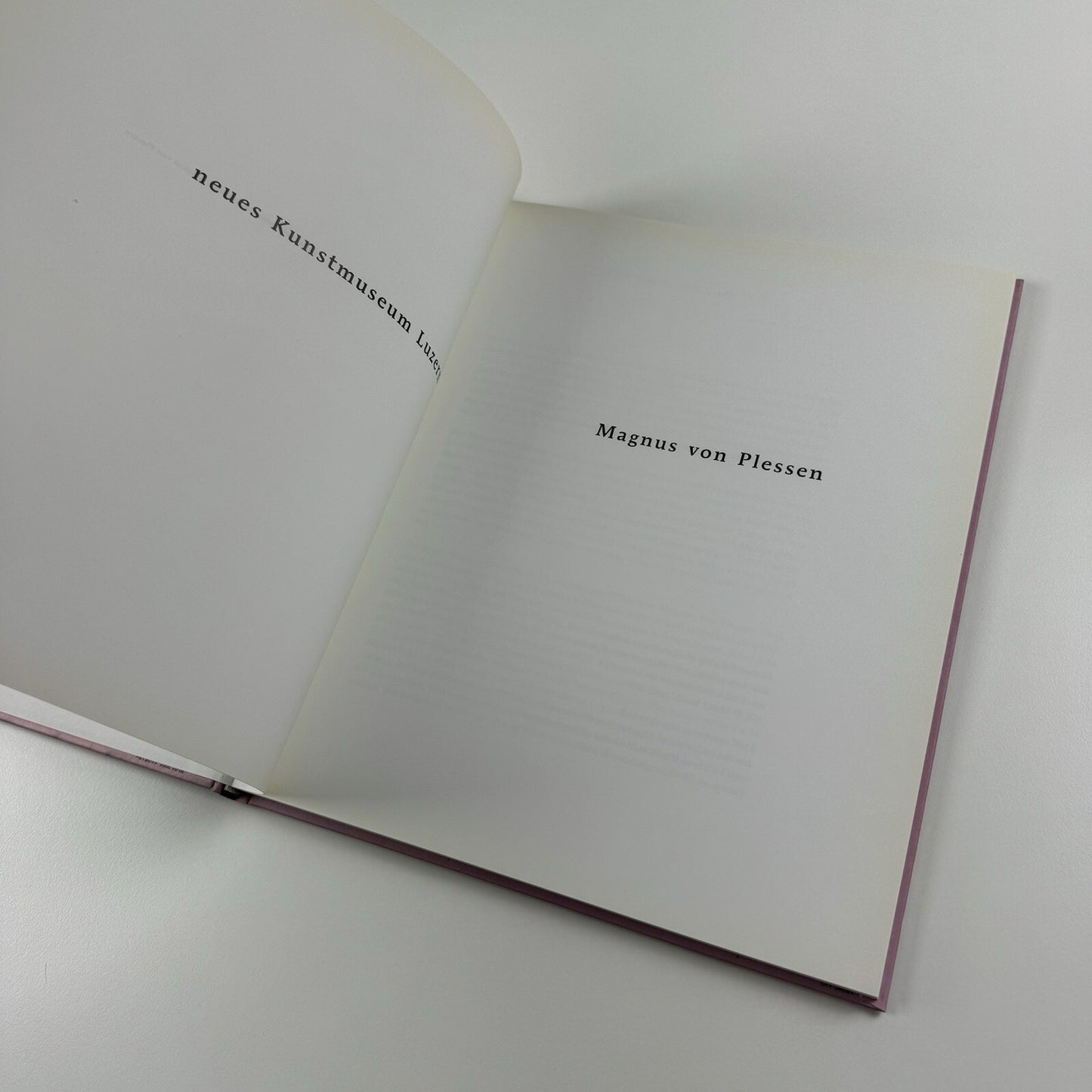Magnus von Plessen | New Modern Art Museum Lucerne, 2001 exhibition catalogue