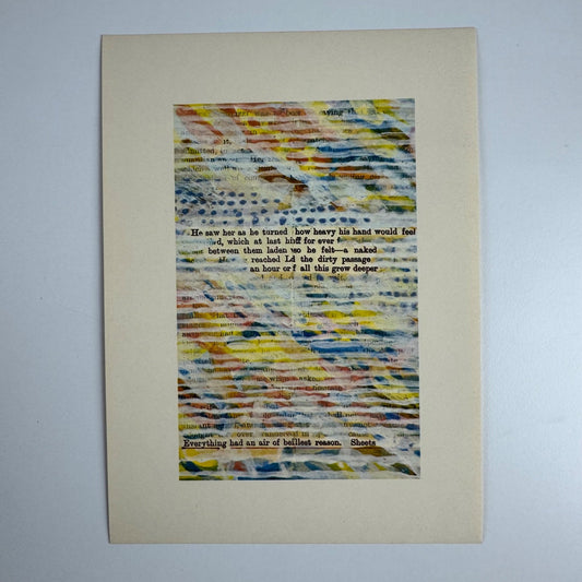 A Humument page 'He saw her as he turned' by Tom Phillips Tetrad Press, 1970