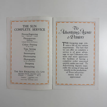 Booklet The Sun Engraving Co Ltd illustrated by Horace Taylor c.1927