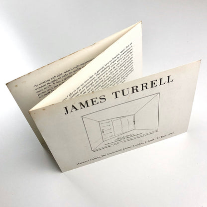 James Turrell | Hayward Gallery, London 1993 | Folded promotional card