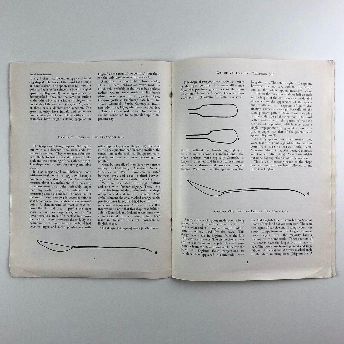 Scottish Silver Spoons | Joy Scott Whyte, Scottish Art Review 1966 offprint