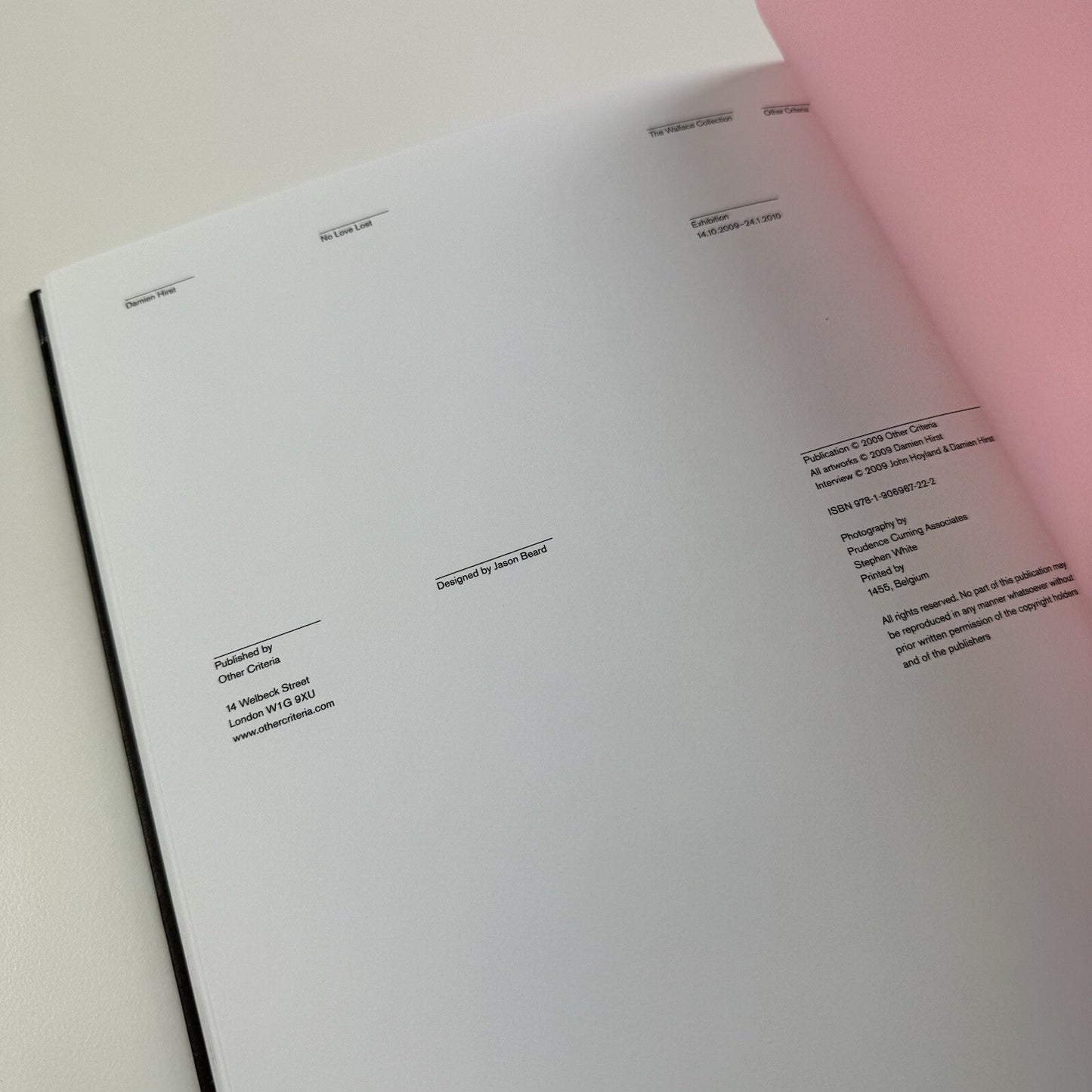 Damien Hirst. No Love Lost. Blue Paintings | Wallace Collection catalogue, 2009