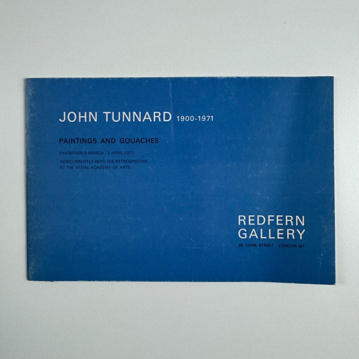 Folding card/catalogue John Tunnard Paintings & Gouaches | Redfern Gallery 1977