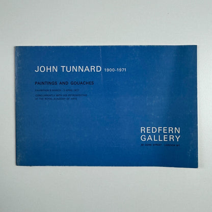 Folding card/catalogue John Tunnard Paintings & Gouaches | Redfern Gallery 1977