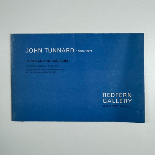 Folding card/catalogue John Tunnard Paintings & Gouaches | Redfern Gallery 1977