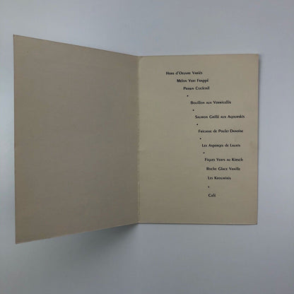 Double Crown Club 70th dinner menu for Charles Peignot talk 26 April 1939 on Typography in France during the 19th century | Menu designed by R.B. Fishenden