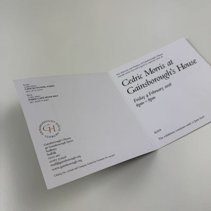 Private view invitation Cedric Morris at Gainsborough’s House, 2018