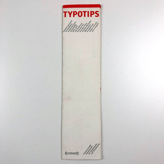 Typotips | Concertina leaflet Gesellschaft für Typographie und Saltztechnik GMBH, undated