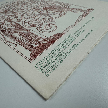Prospectus for The Sphinx by Oscar Wilde | Curwen Press, 1981