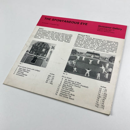 The Spontaneous Eye – Grosvenor Gallery folded card, Nov-Dec 1967