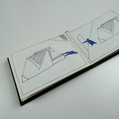 Le Message. Miniature book by Jean-Michel Folon with Giorgio Soavi | Olivetti, 1967