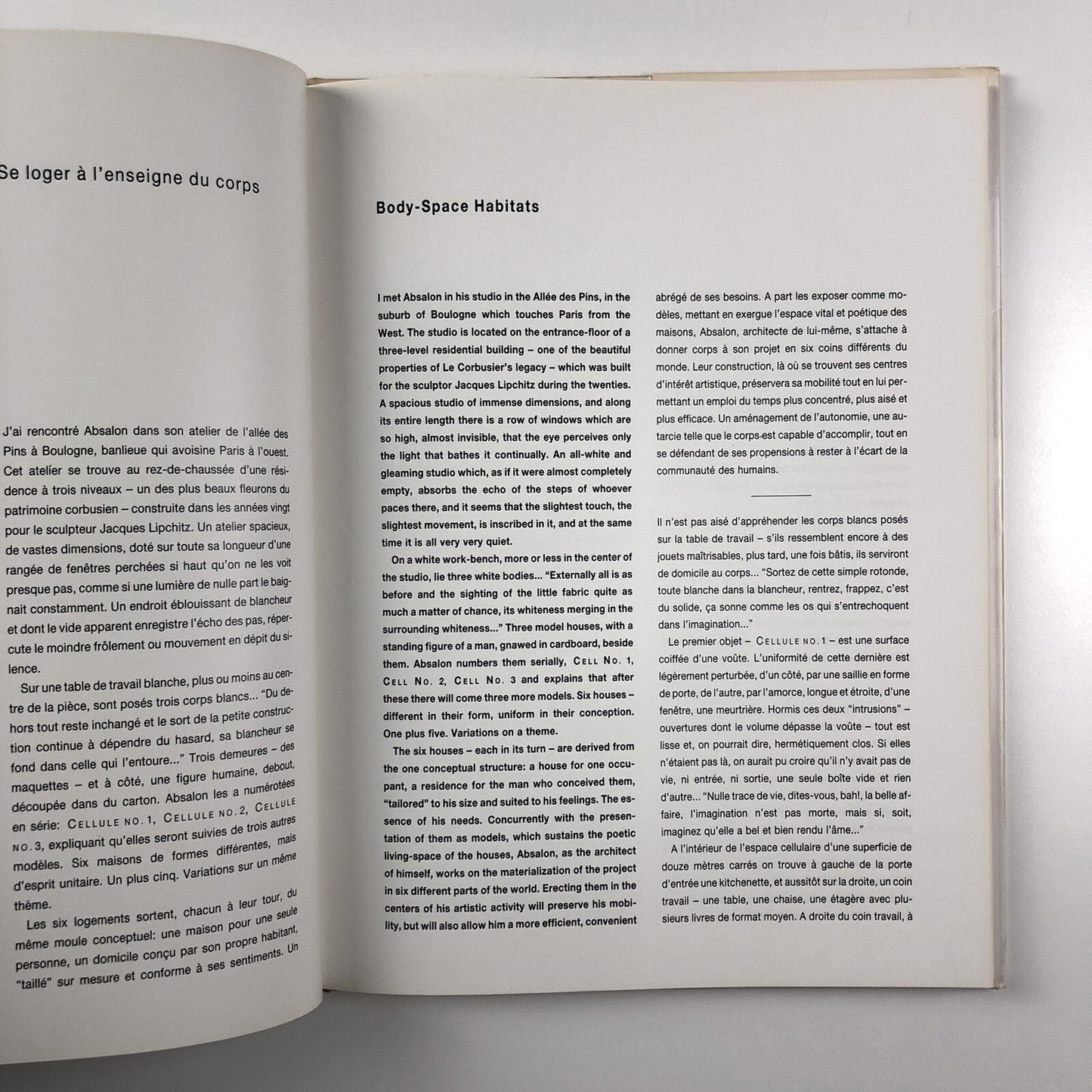 Absalon. Association Française d’Action Artistique a Paris, 1995
