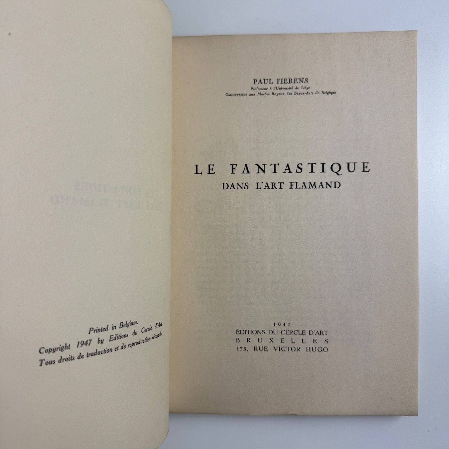 Le fantastique dans l’art Flamand by Paul Fierens. Éditions du Cercle d’art 1947