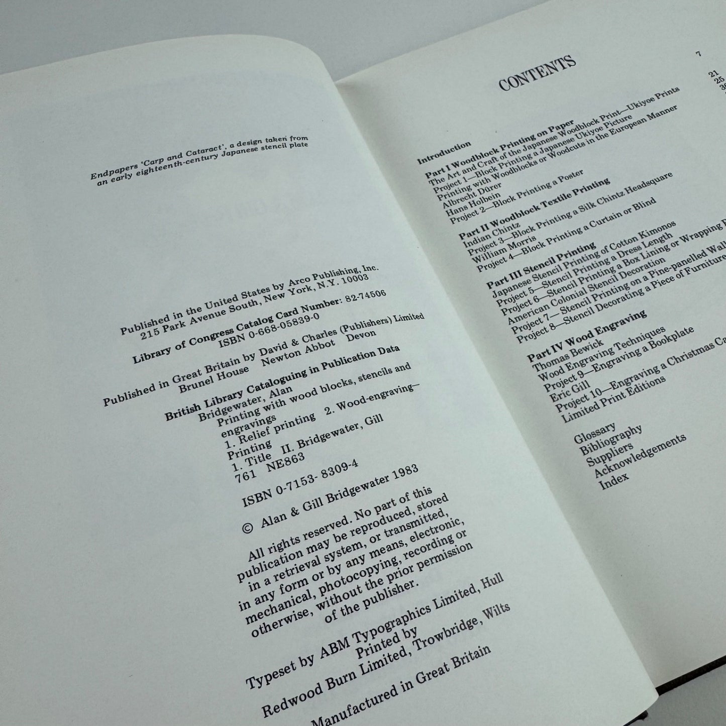 Printing with wood blocks, stencils & engravings Alan & Gill Bridgewater | David & Charles, 1983