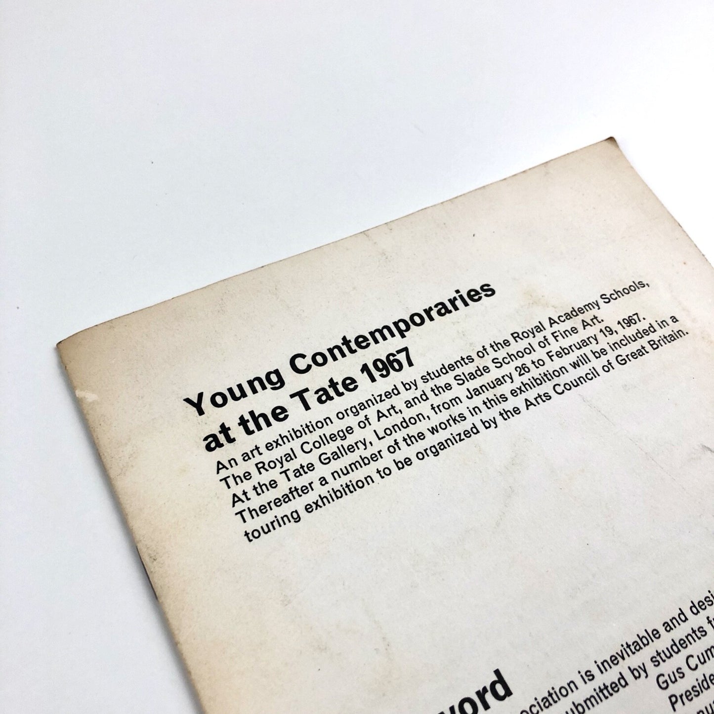 Young Contemporaries at the Tate 1967 | RCA, Royal Academy Schools, Slade School of Art | catalogue booklet