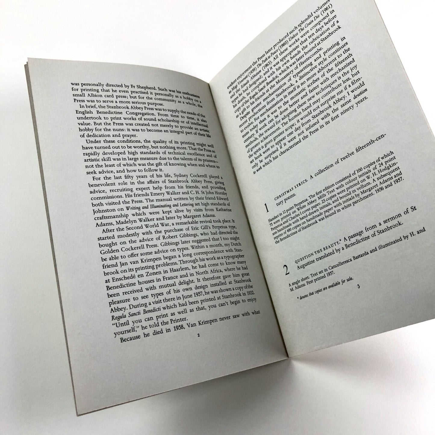 Books from Stanbrook Abbey Press and The Vine Press | The Times Bookshop, 1965