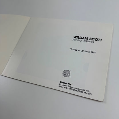 William Scott paintings 1953-1986 | Gimpel Fils, London, 1987